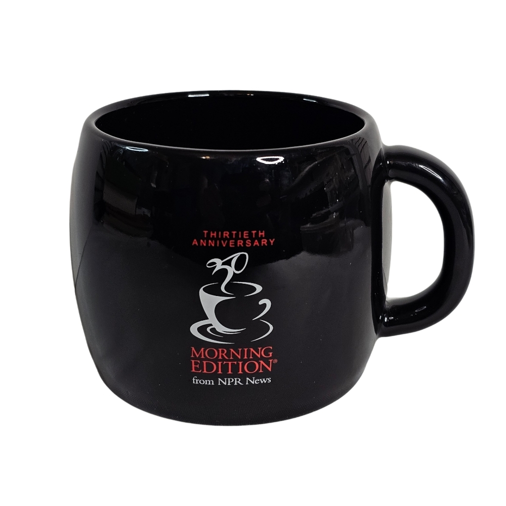 NPR News Morning Edition 30th Anniversary Coffee Mug Black Cup 2009 Public Radio - Picture 4 of 4